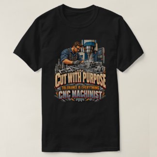 Vintage-CNC-Maschinenbauer Präzisionsbearbeitung T-Shirt