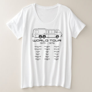 Vintage Coach Motorhome Weltreise Große Größe T-Shirt