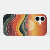 Vintage Coastal Sunset iPhone 16 Hülle (Rückseite (Horizontal))