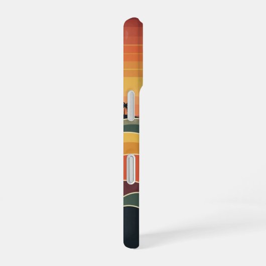 Vintage Coastal Sunset iPhone 16 Hülle (Rechte Seite)