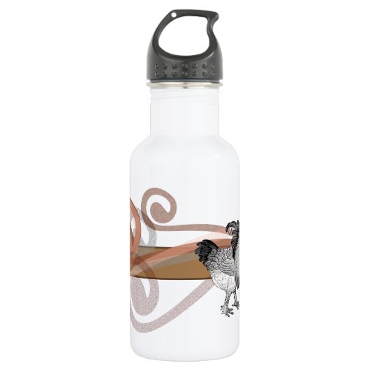 Vintage Cochin-Hühner Trinkflasche (Vorderseite)
