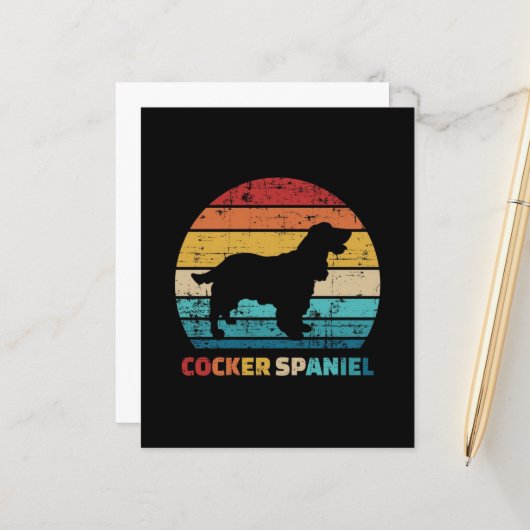 Vintage Cocker Spaniel | Geschenk für Cocker Spani (Vorderseite/Rückseite Beispiel)