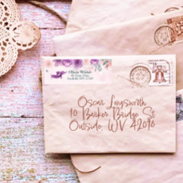 Vintage Cockpit-Dackel-Adressenmarken