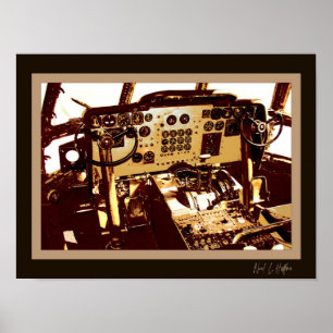 Vintage-Cockpit Poster