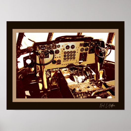 Vintage-Cockpit Poster (Vorne)