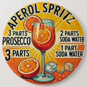 Vintage cocktail Aperol Spritz Button (Vorderseite)