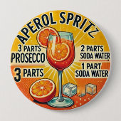 Vintage cocktail Aperol Spritz Button (Vorderseite)