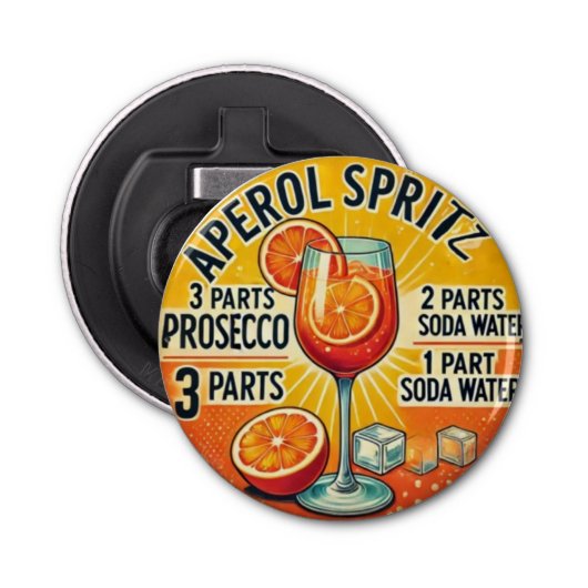 Vintage cocktail Aperol Spritz Flaschenöffner (Vorderseite)