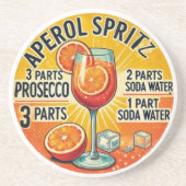 Vintage cocktail Aperol Spritz  Getränkeuntersetzer (Vorne)