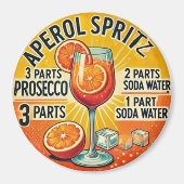 Vintage cocktail Aperol Spritz  Magnet (Vorne)