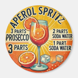 Vintage cocktail Aperol Spritz  Magnet