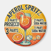 Vintage cocktail Aperol Spritz Magnet (Vorne)