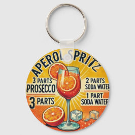 Vintage cocktail Aperol Spritz  Schlüsselanhänger