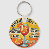 Vintage cocktail Aperol Spritz  Schlüsselanhänger (Vorderseite)