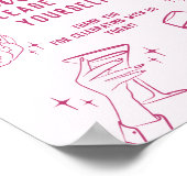 Vintage Cocktail-Gastgeschenke unterschreiben Poster (Ecke)