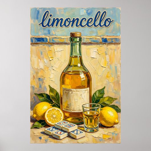 Vintage-Cocktail-Mahjong-Retro Poster (Vorne)
