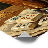 Vintage-Cocktail-Mahjong-Retro Poster (Ecke)