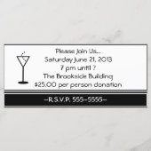 Vintage Cocktail-Party Einladung (Rückseite)