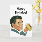 Vintage Cocktails Getränke, Getränke für Männer Karte (Gelbe Blume)