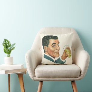 Vintage Cocktails Getränke, Getränke für Männer Kissen