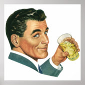 Vintage Cocktails Getränke, Getränke für Männer Poster (Vorne)