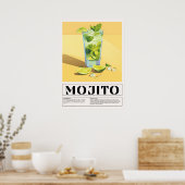 Vintage Cocktails: Mojito Poster (Küche)