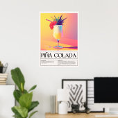Vintage Cocktails: Pina Colada Poster (Heimbüro)