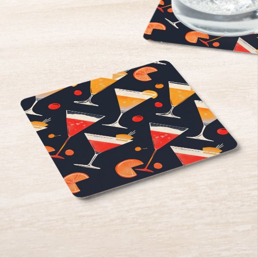 Vintage Cocktailstunde Untersetzer (angewinkelt)