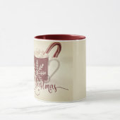 Vintage Cocoa Merry Christmas Tasse (Zentrum)