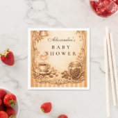 Vintage Coffee Baby Shower Serviette (Beispiel)