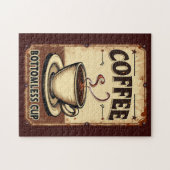 Vintage Coffee Bottomless Cup Sign  Puzzle (Horizontal)