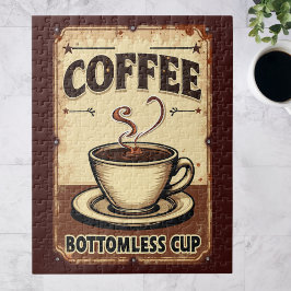 Vintage Coffee Bottomless Cup Sign  Puzzle