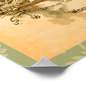 Vintage Coffee Christmas Label Print Poster (Ecke)