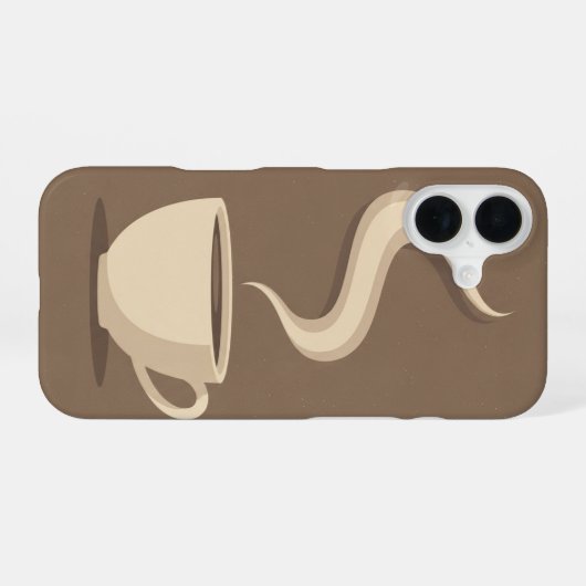 Vintage Coffee Cup iPhone 16 Hülle (Rückseite (Horizontal))