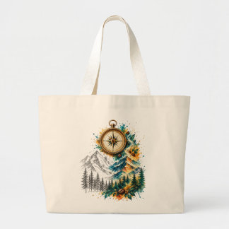 Vintage Coffee Explorer Mountain-Tasche Jumbo Stoffbeutel