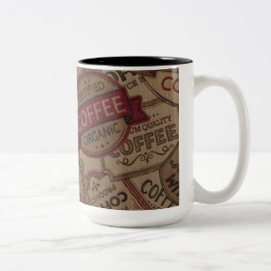 Vintage Coffee Labels Collage Coffee Tasse