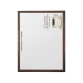 Vintage Coffee Lover Funny Quote Notepad Notizblock (Rotiert)