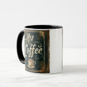 Vintage Coffee Quote Artwork Design Tasse (Vorderseite Links)