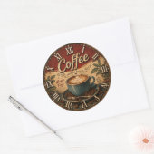 Vintage Coffee Runder Aufkleber (Umschlag)