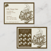 Vintage Coffee Shoppingkarten Treuekarte (Vorne/Hinten)