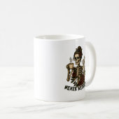 Vintage Coffee Skeleton Rose Art Kaffeetasse (VorderseiteRechts)