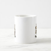 Vintage Coffee Skeleton Rose Art Kaffeetasse (Mittel)