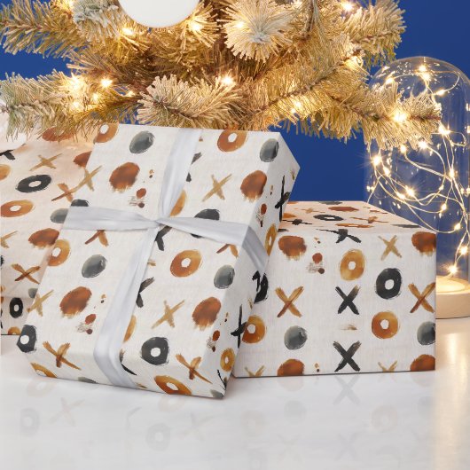 Vintage Coffee Stained XOXO Geschenkpapier (Feiertage)