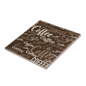 Vintage Coffee Typography Pattern (3) Fliese (Seite)