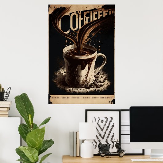 Vintage Coffee Wall Art Poster (Heimbüro)