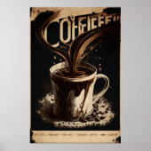 Vintage Coffee Wall Art Poster (Vorne)