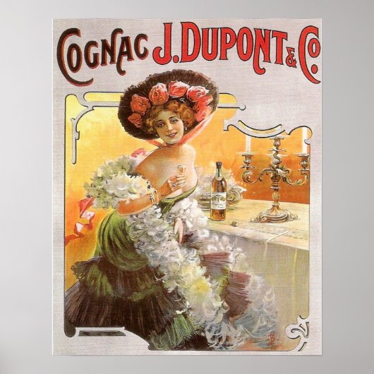 Vintage Cognac-Werbung Poster (Vorne)