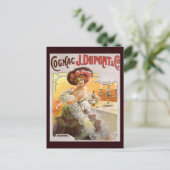 Vintage Cognac-Werbung Postkarte (Stehend Vorderseite)