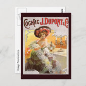 Vintage Cognac-Werbung Postkarte (Vorne/Hinten)