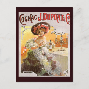 Vintage Cognac-Werbung Postkarte